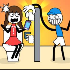 도둑 스틱 퍼즐 맨 탈출 - crazygames